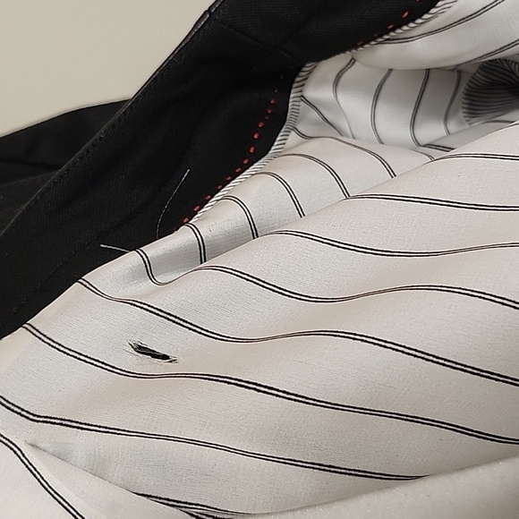 Black Blazer with Faux Leather Detail - Picture 5 of 5